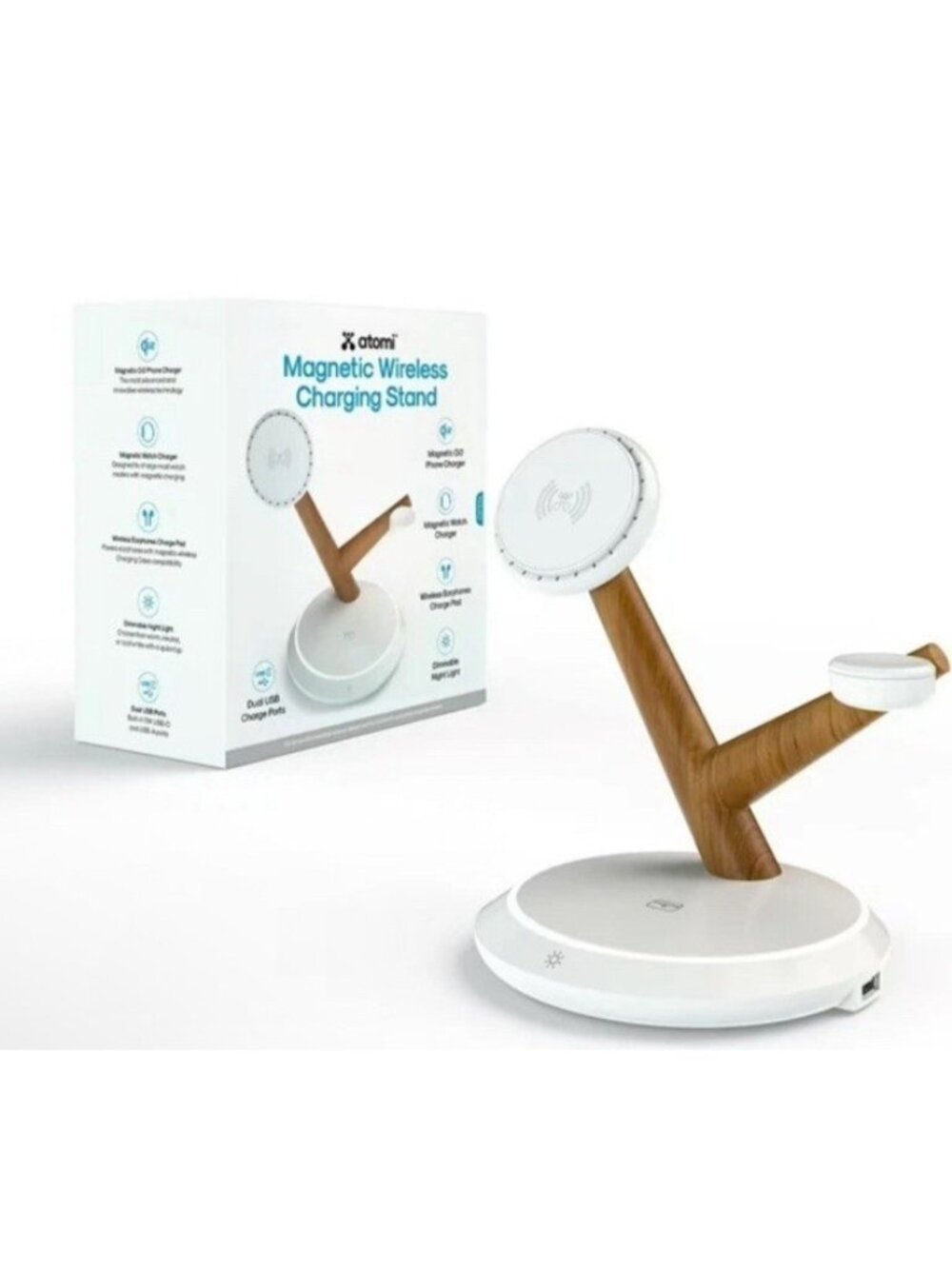Magnetic Wireless Charging Stand 5 Device Power Station Phone Watch Atomi Qi2